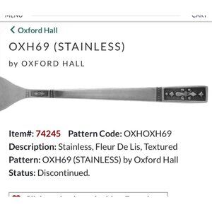 Vintage Oxford Hall OXH69 Stainless Flatware Set 46-Piece